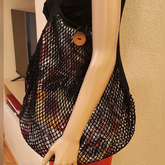 RETRO COASTAL VINTAGE OCEAN PACIFIC Mesh HOBO EUC - Picture 4 of 16